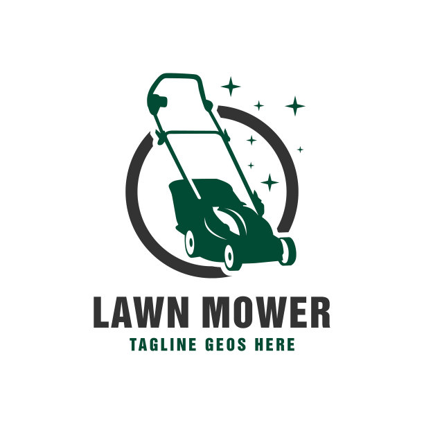 花园割草机标志图片下载