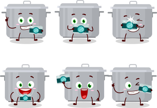 摄影师专业用厨房锅表情符号图片下载