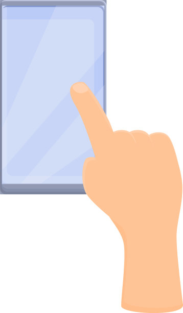 手指智能手机图标卡通风格图片下载