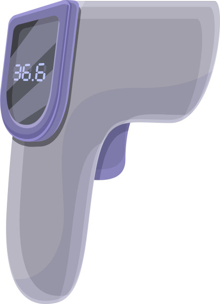 专业激光温度计图标卡通风格图片下载