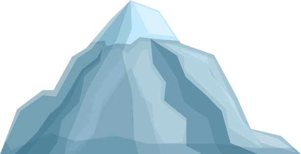 冰山图标卡通风格图片下载