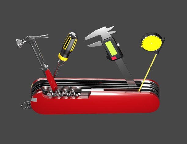 超现实的瑞士军刀和工作工具图片下载