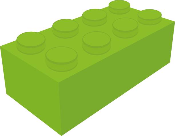 矢量表情插图的一个玩具砖块图片下载