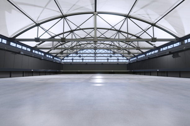 空厅展览中心。展台背景、展台元素。会议的对话中心。用于娱乐、音乐会、活动的大竞技场。用于运动的室内体育场。3 d渲染。图片下载