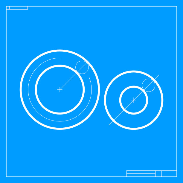 蓝图草图字母o标志与施工图片下载