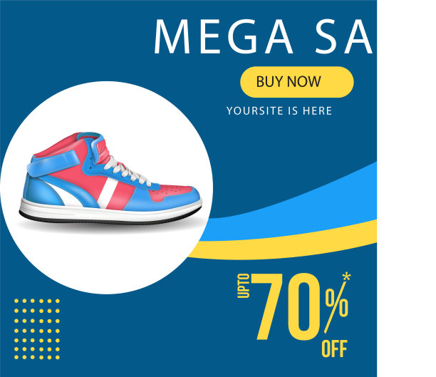 鞋社交媒体横幅贴模板设计图片下载