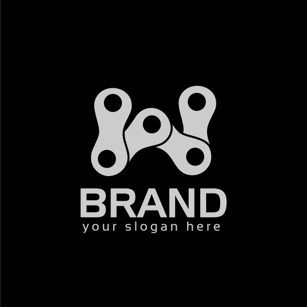 标志字母w与连锁标志形成连锁图片下载