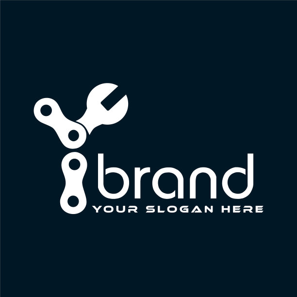 带链和扳手的字母y标志图片下载