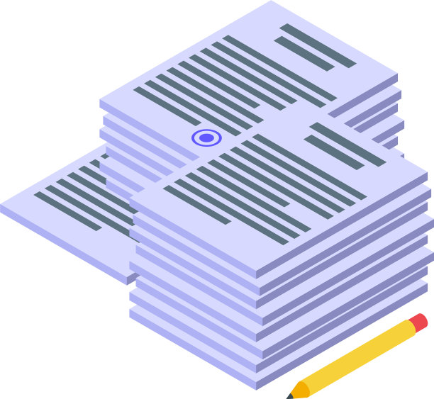 文档急作业图标等距风格图片下载