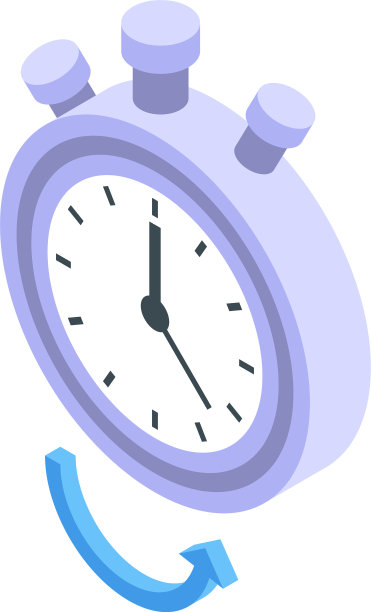 教育工作流程秒表图标等距风格图片下载