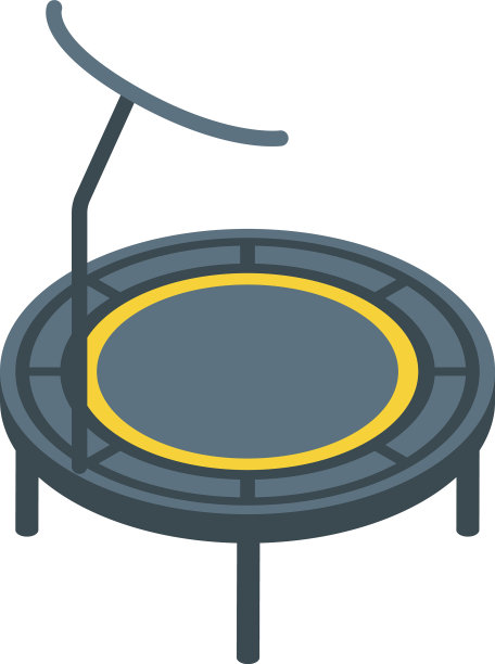 健身蹦床图标等距风格图片下载