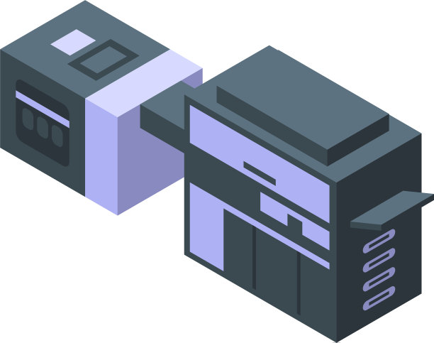 公司数码印刷图标等距风格图片下载