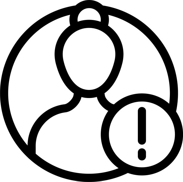 匿名感叹号图标轮廓风格图片下载