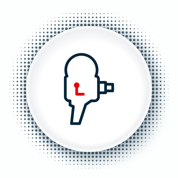 线复古电影相机图标隔离在白色图片下载