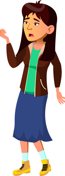 惊讶的日本女士看着动物园里的长颈鹿图片下载