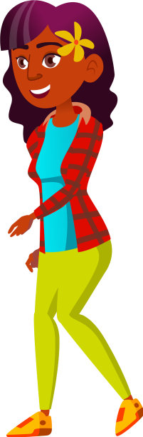 快乐的非洲女孩独自走在海边图片下载