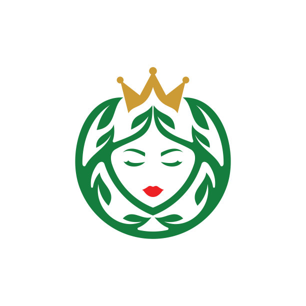 美丽皇后叶自然标志设计图片下载