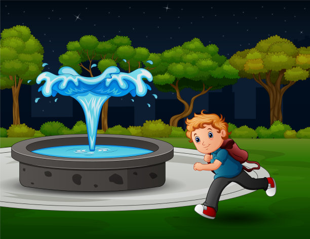 小学生在公园里跑步图片下载