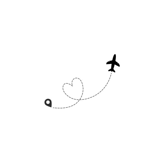乘飞机飞行，飞机飞行路线，旅行冲刺，GPS寻路，飞机航线，爱情的飞行路线，情人节。矢量图图片下载