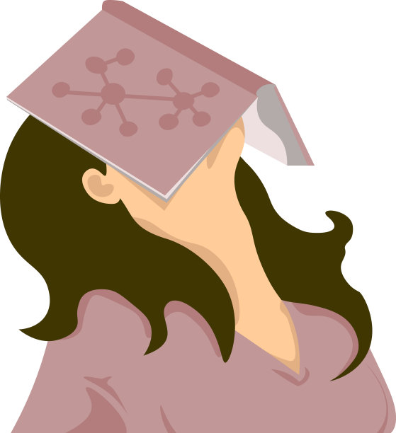学习女孩把书放在脸上学习是困难的图片下载