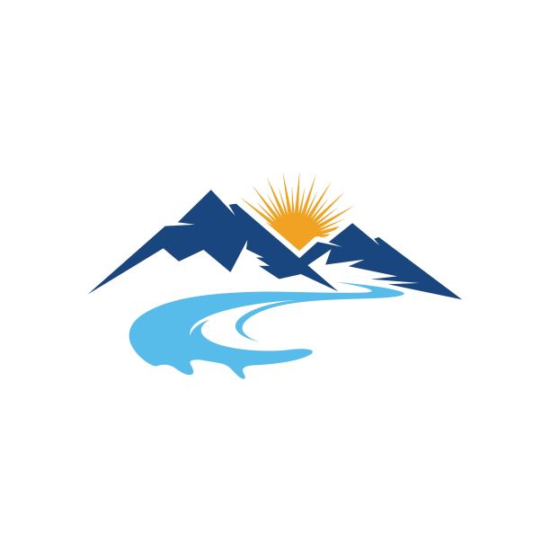 河流图标矢量插图设计图片下载