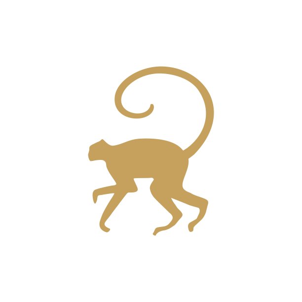 猴子长尾矢量图标插图图片下载