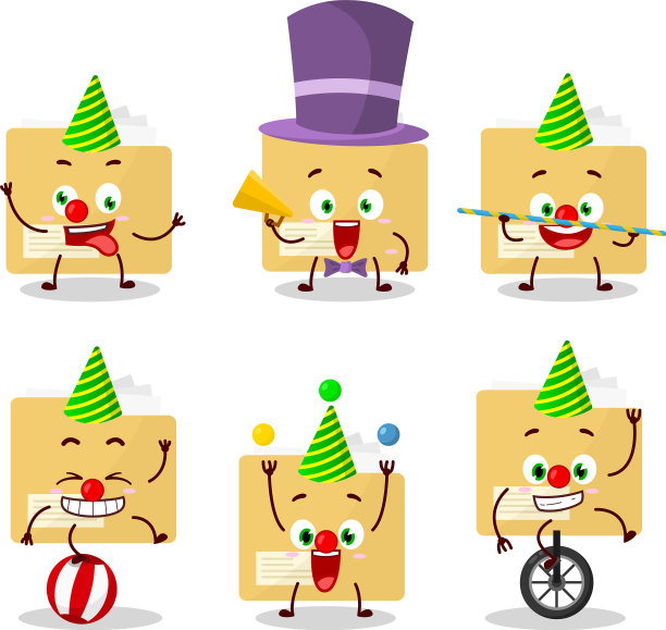 带有各种卡通人物档案的文件夹图片下载