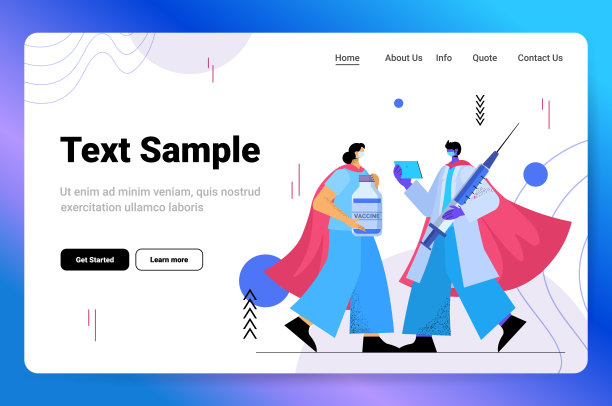 医生夫妇穿着超级英雄服和口罩拿着注射器和小瓶冠状病毒疫苗开发图片下载