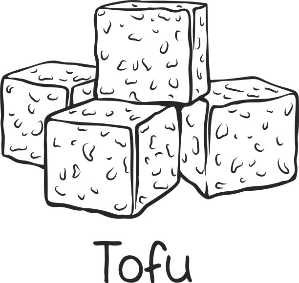 豆腐方块轮廓图标图片下载