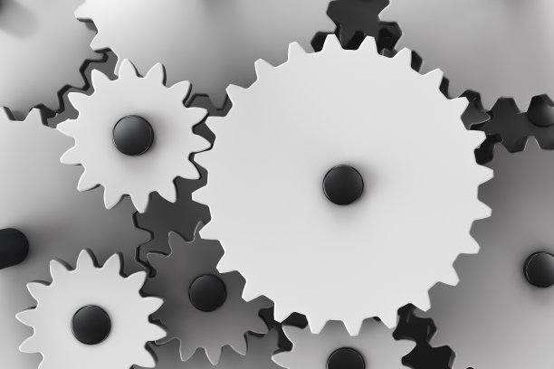 齿轮机构关闭。许多交互齿轮图片下载