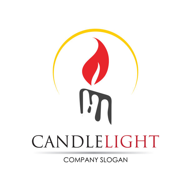 烛光图标标志设计模板图片下载