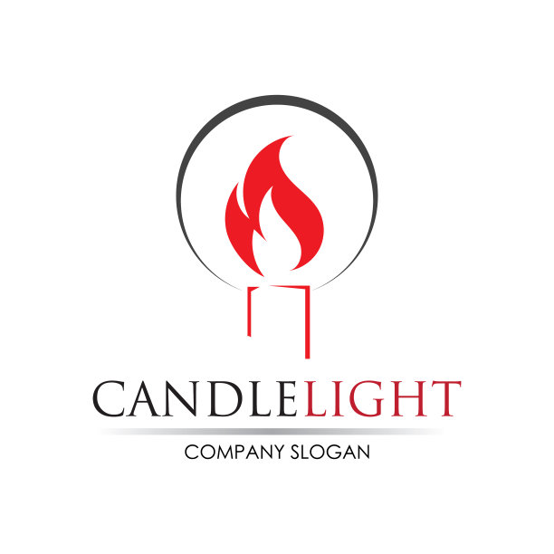 烛光图标标志设计模板图片下载