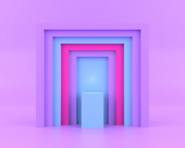 彩色抽象形状的产品展示图片下载