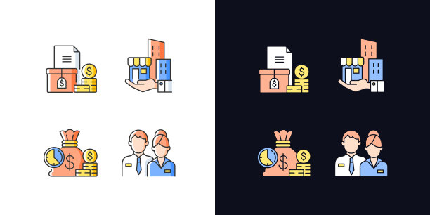 建筑所有权明暗主题RGB颜色图标设置图片下载