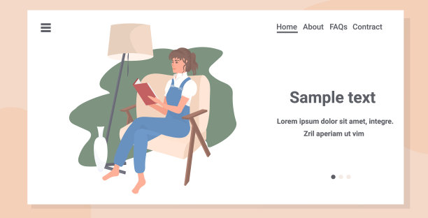 漂亮的女孩坐在椅子上看书图片下载