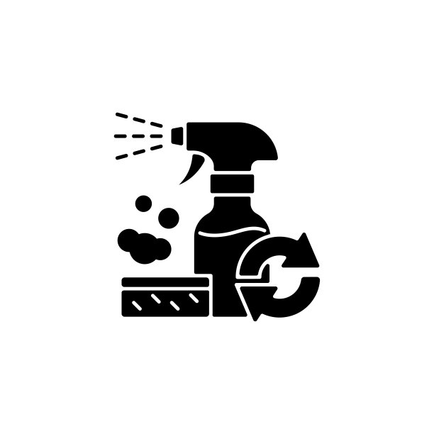 可填充的清洁瓶黑色字形图标图片下载