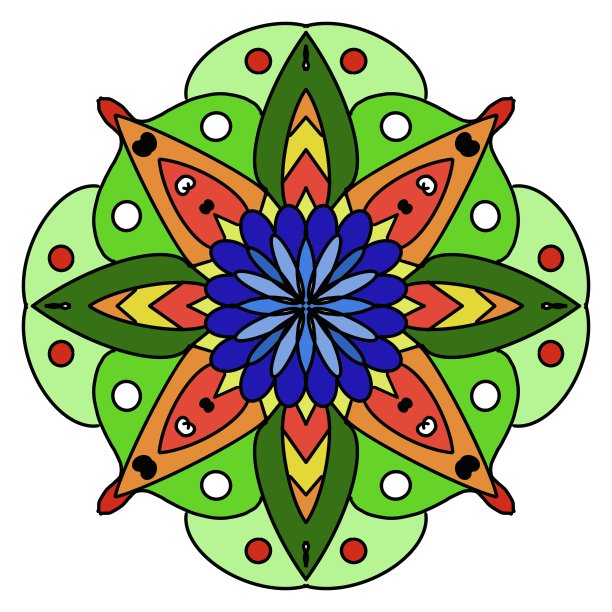 美丽的花朵点缀着五颜六色的插图图片下载