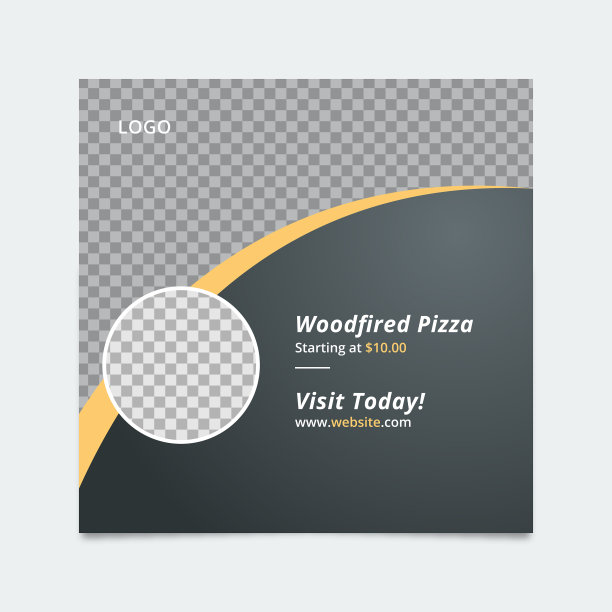 披萨社交食品贴横幅图片下载