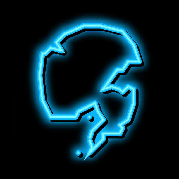 北极霓虹灯图标图片下载