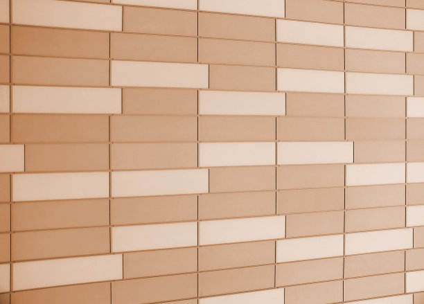 几何铜色调金属覆层现代建筑立面透视图图片下载