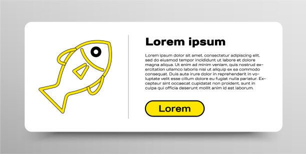 线鱼图标孤立在白色的背景图片下载