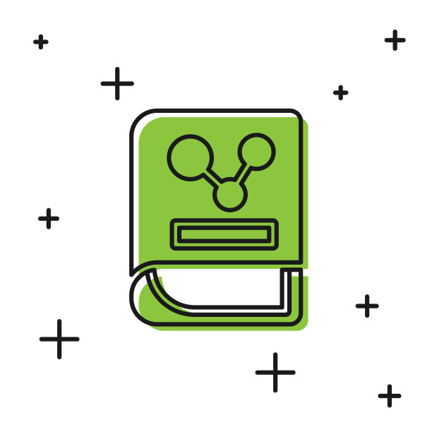 黑色化学书图标孤立在白色图片下载