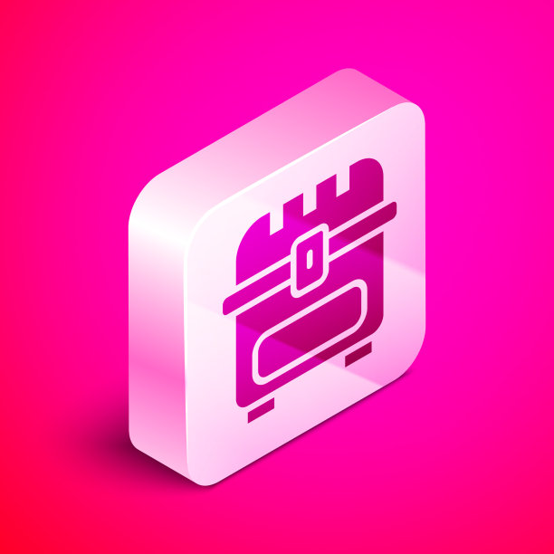 等距古董宝箱图标孤立上图片下载