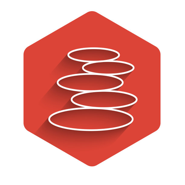 白线堆叠热石图标孤立与图片下载