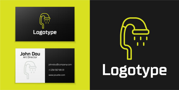 标识线宠物淋浴图标隔离在黑色图片下载