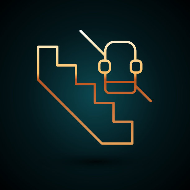 金线禁止进入电梯电梯自动扶梯图片下载