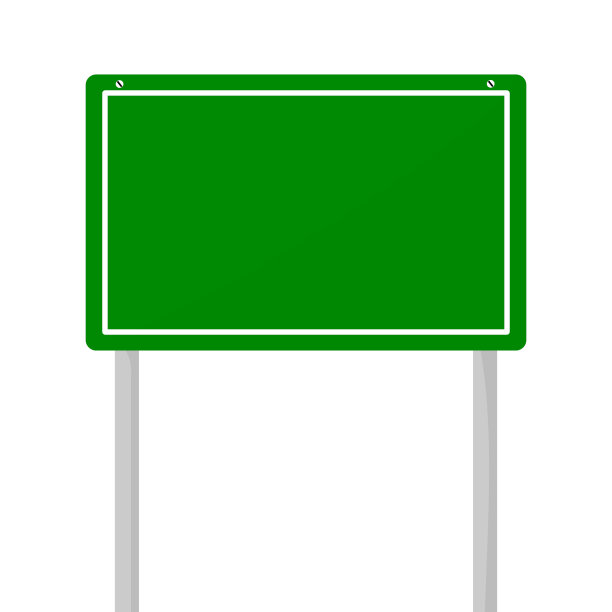 道路标志孤立在一个绿色交通的背景图片下载