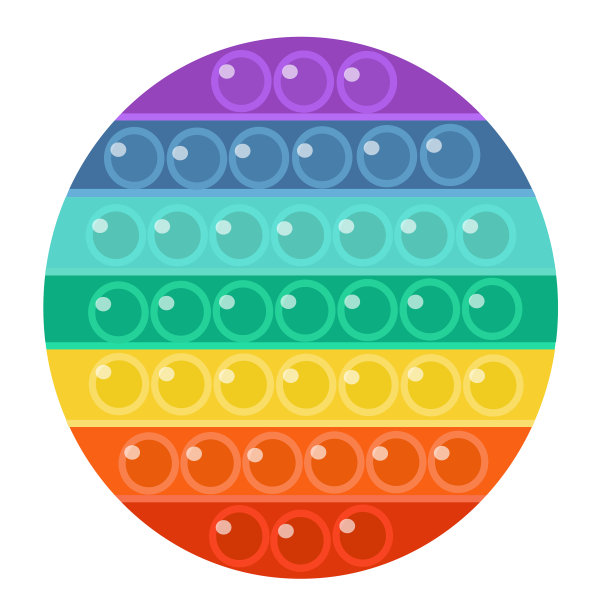 抗压力游戏pop it rainbow color isolated图片下载