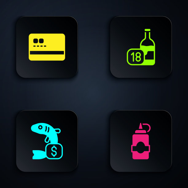 为鱼设置酱瓶信用卡价格标签图片下载