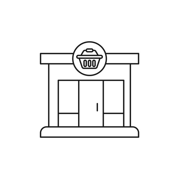 现代商店图标设计商店建筑图标图片下载